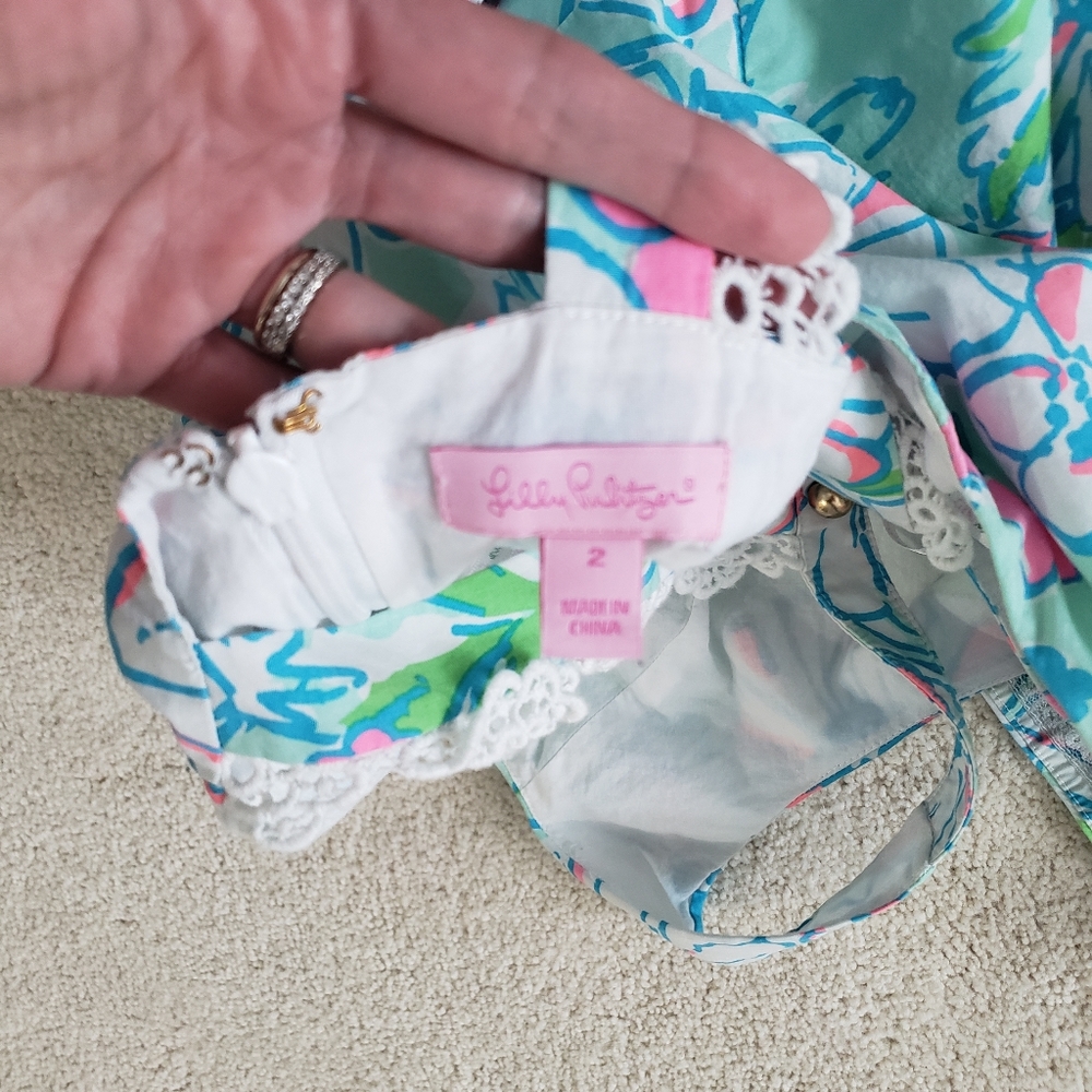 Lilly Pulitzer Zo Dress in Sandbar Blu Splish Splash sz2 - Picture 3 of 13